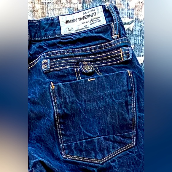 Jimmy Taverniti Denim Jeans. Distressed Wash, Button Fly Anti-Exposure. Size 34. - Picture 7 of 12